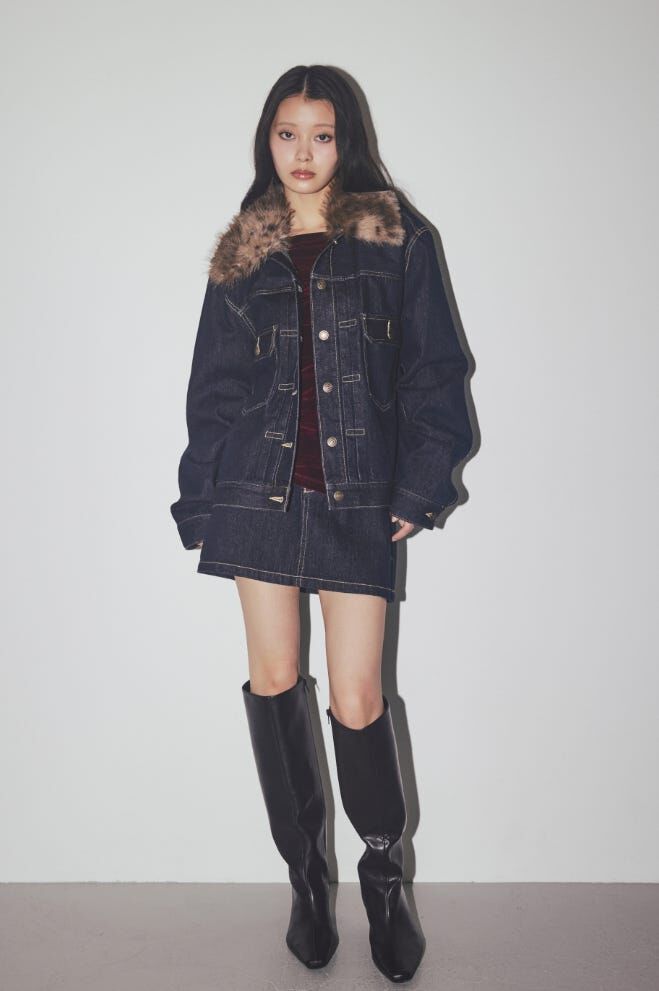 SLY「F／FUR COLLAR COMBI ジャケット」|その他|
