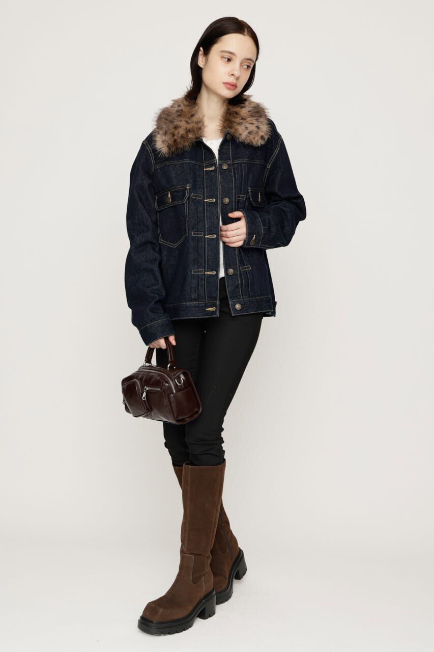 SLY「F／FUR COLLAR COMBI ジャケット」|その他|