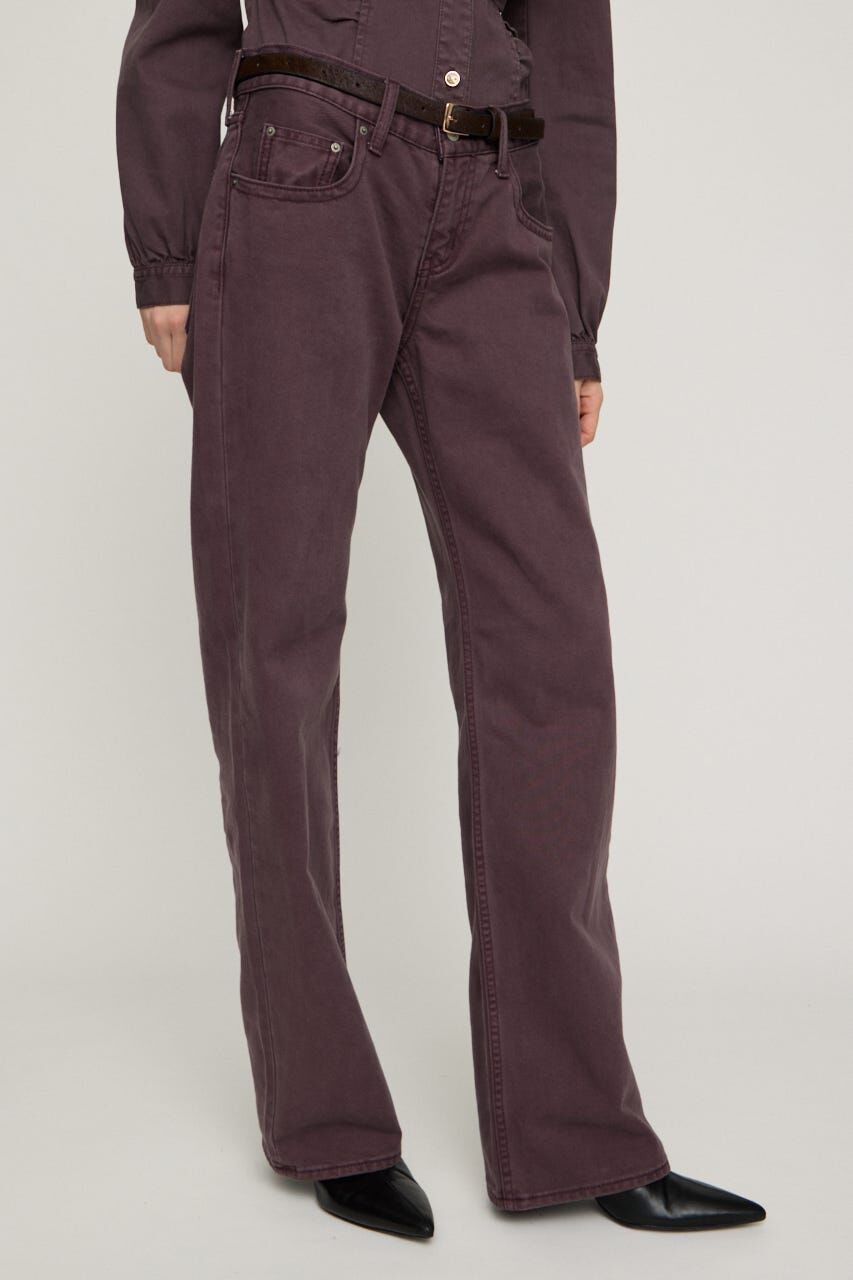 SLY「L／W WIDE STRAIGHT DENIM パンツ」|デニム|