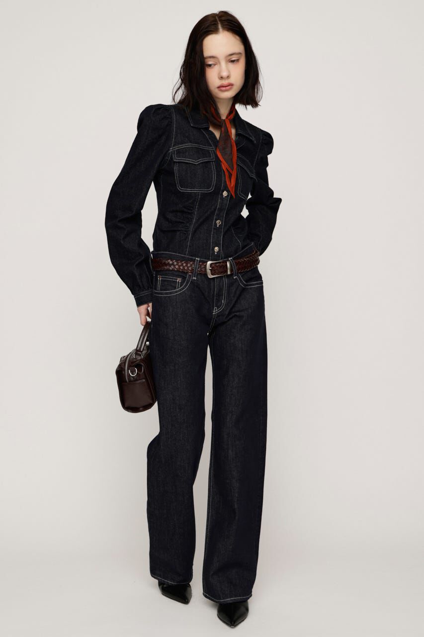 SLY「L／W WIDE STRAIGHT DENIM パンツ」|デニム|