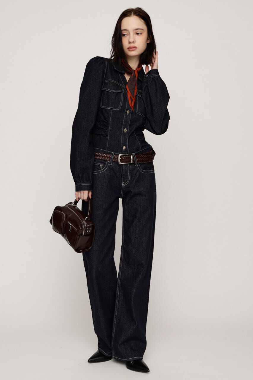 SLY「L／W WIDE STRAIGHT DENIM パンツ」|デニム|