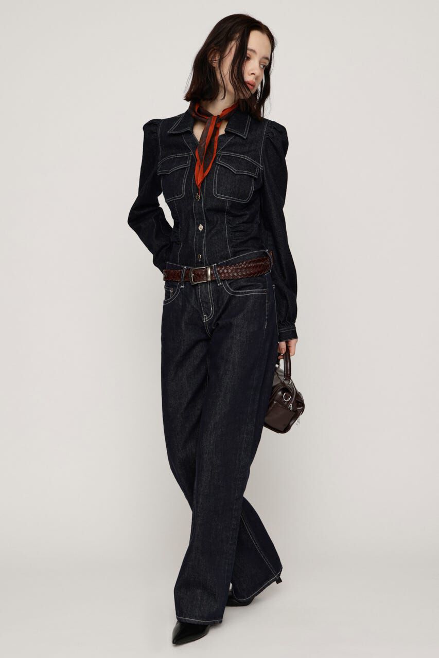 SLY「L／W WIDE STRAIGHT DENIM パンツ」|デニム|