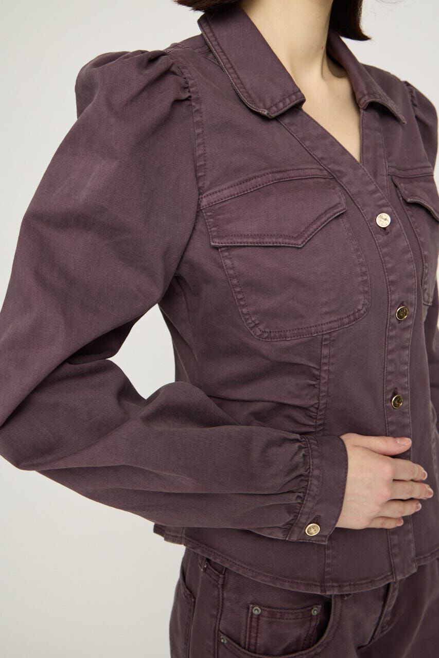 SLY「DENIM PUFF SLEEVE シャツ」|シャツ・ブラウス|