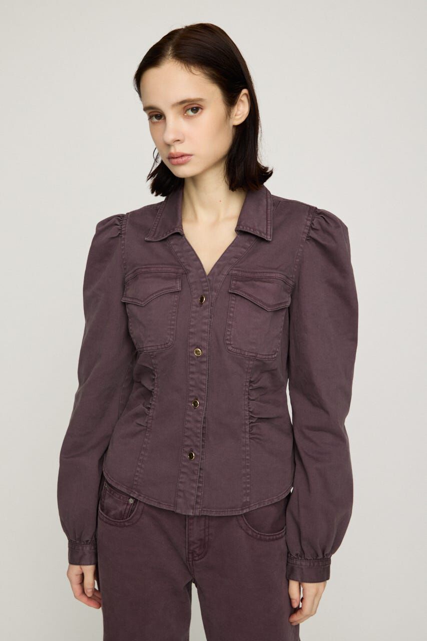 SLY「DENIM PUFF SLEEVE シャツ」|シャツ・ブラウス|