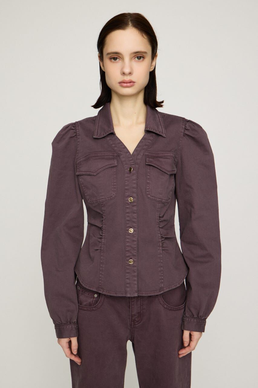 SLY「DENIM PUFF SLEEVE シャツ」|シャツ・ブラウス|
