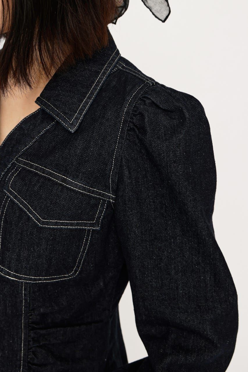 SLY「DENIM PUFF SLEEVE シャツ」|シャツ・ブラウス|