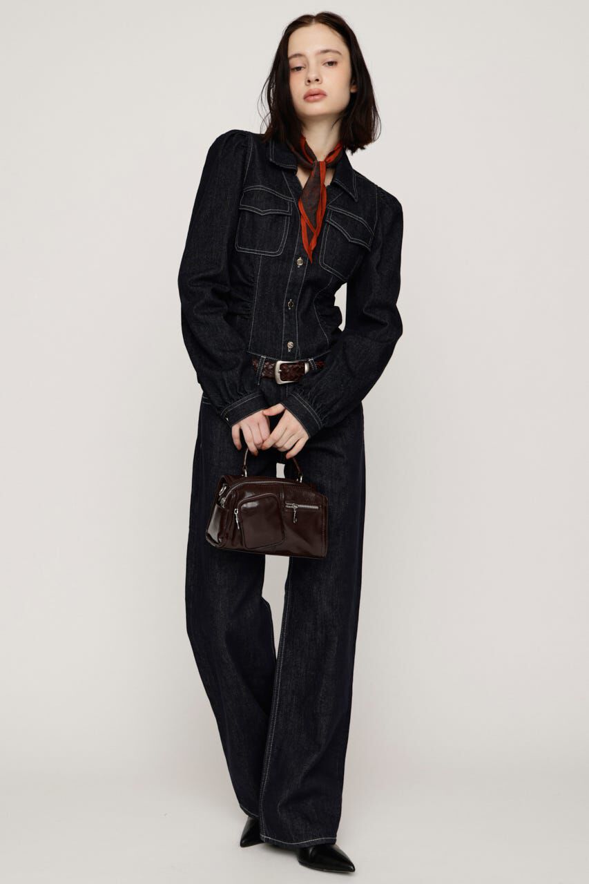 SLY「DENIM PUFF SLEEVE シャツ」|シャツ・ブラウス|