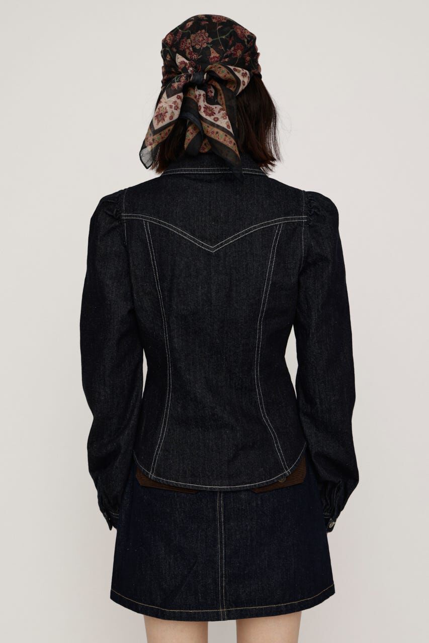 SLY「DENIM PUFF SLEEVE シャツ」|シャツ・ブラウス|