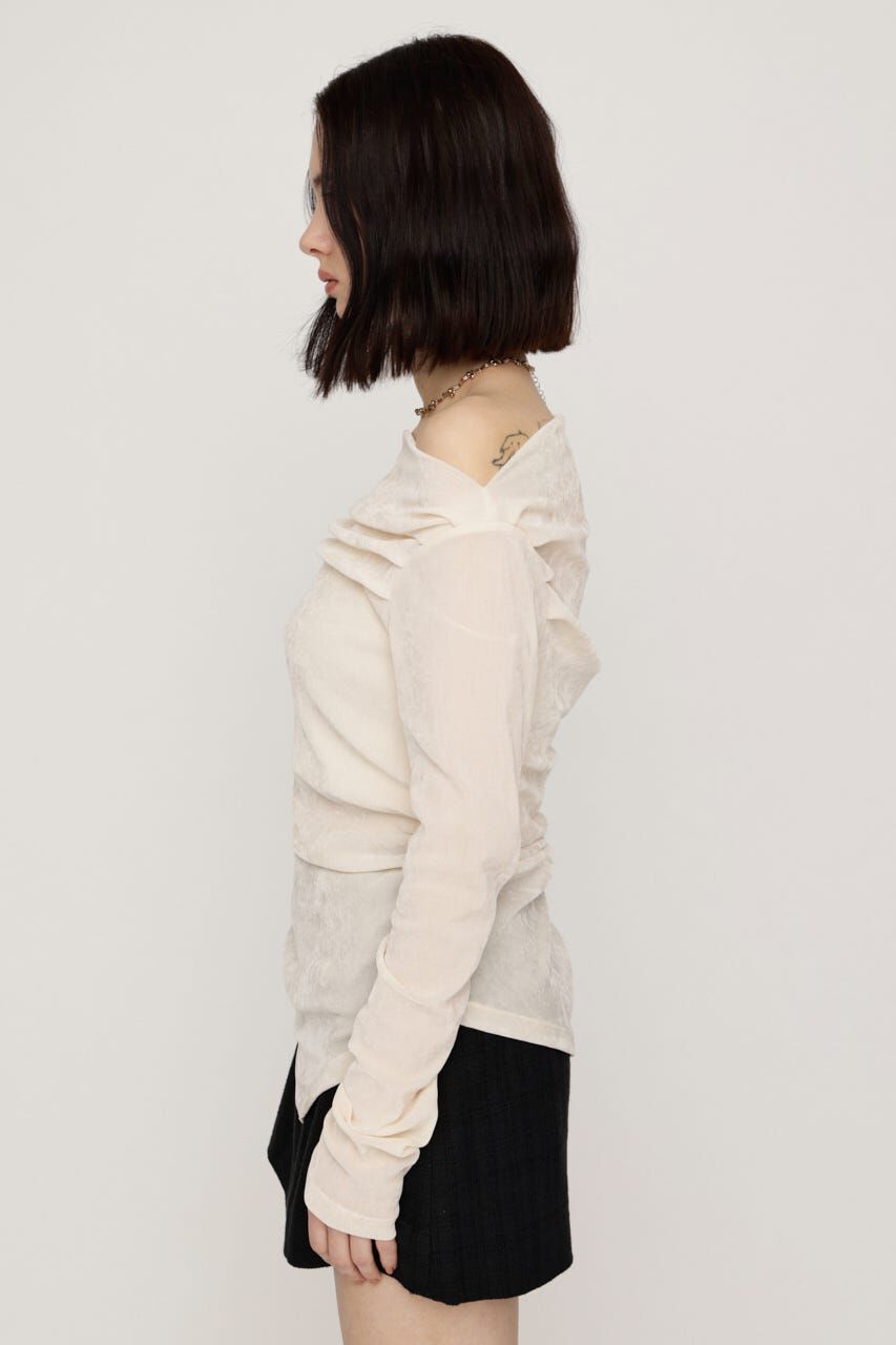 SLY「OFF SHOULDER VELOUR トップス」|Tシャツ・カットソー|