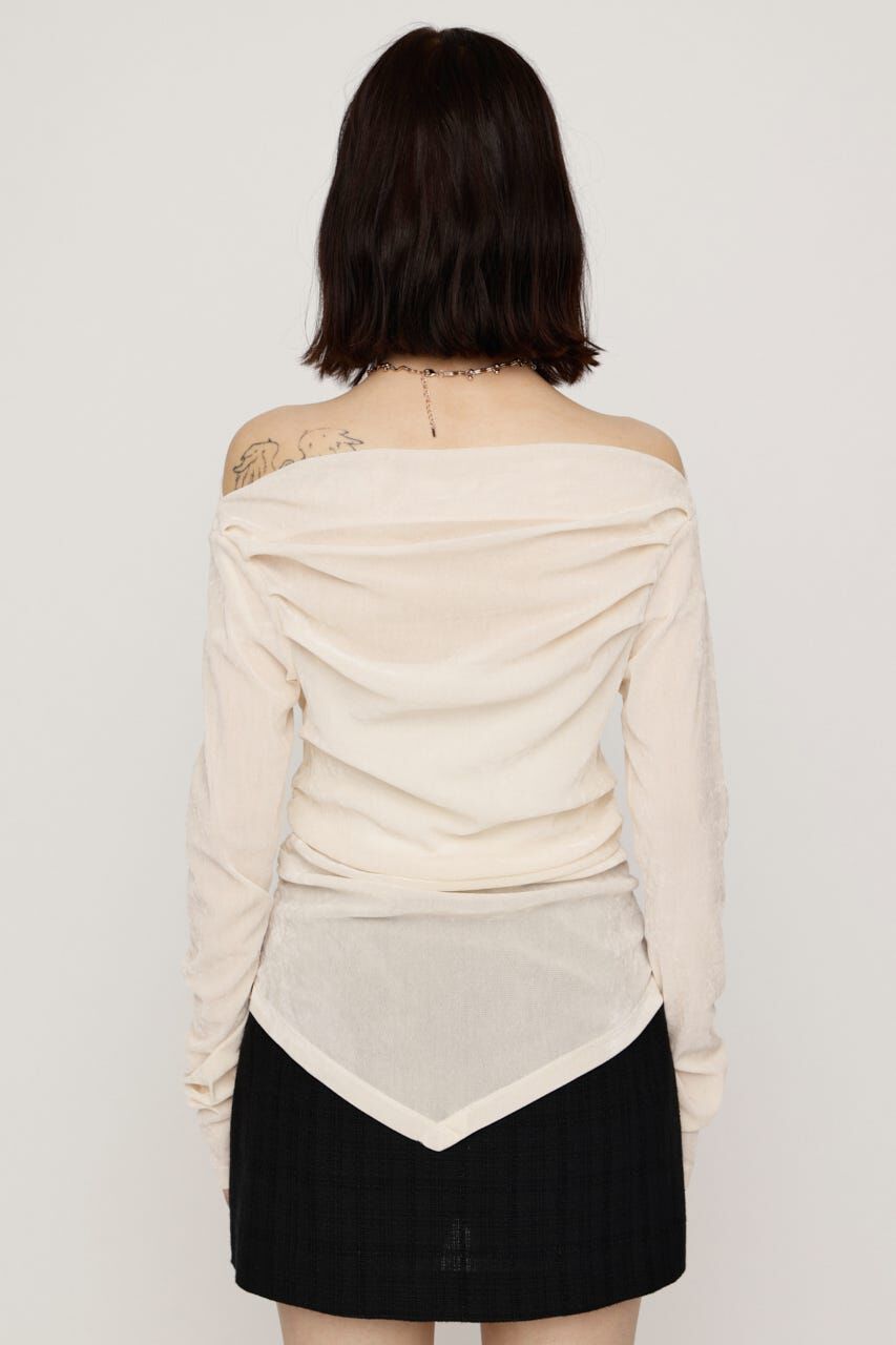 SLY「OFF SHOULDER VELOUR トップス」|Tシャツ・カットソー|