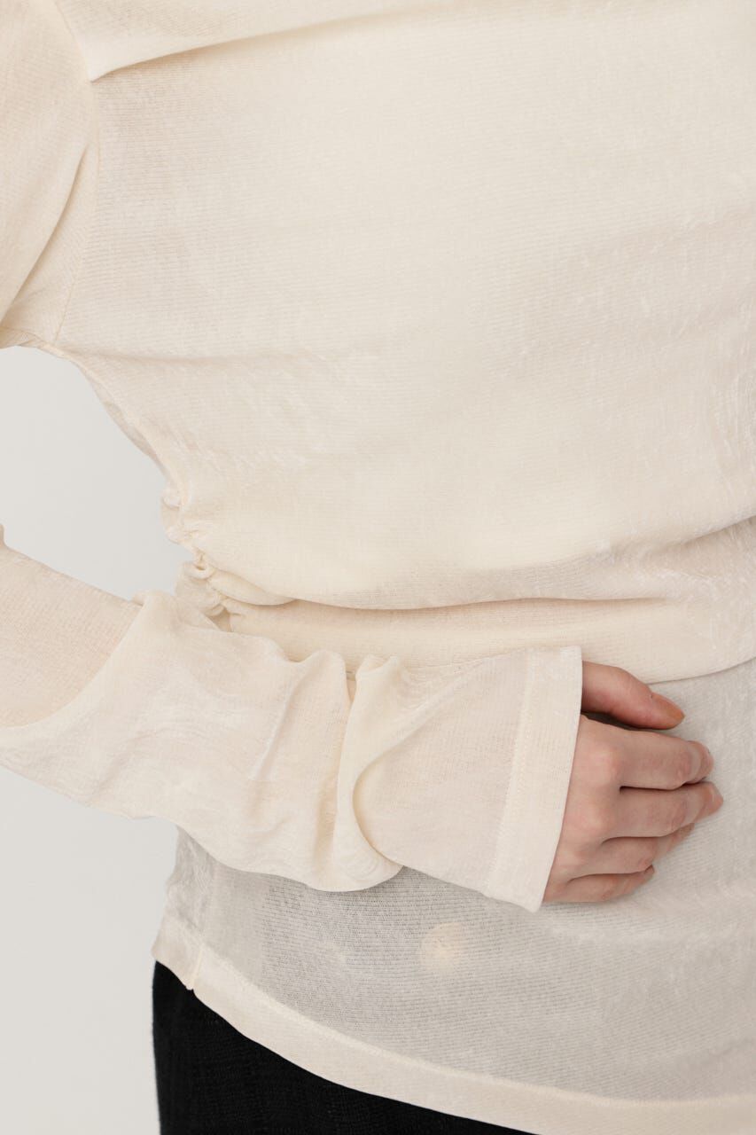 SLY「OFF SHOULDER VELOUR トップス」|Tシャツ・カットソー|