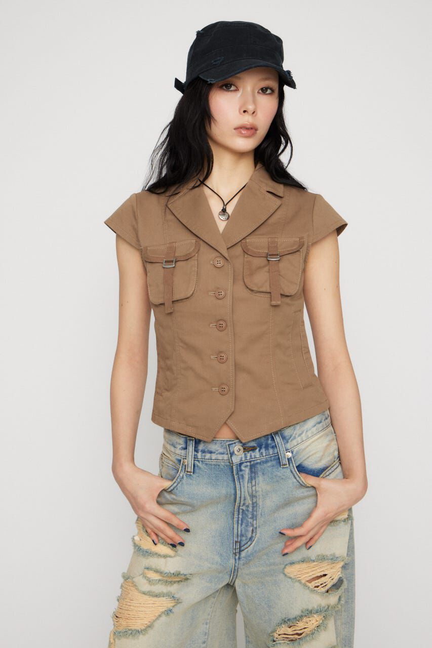LAGUA GEM「POCKET COMPACT  SHIRT トップス」|シャツ・ブラウス|