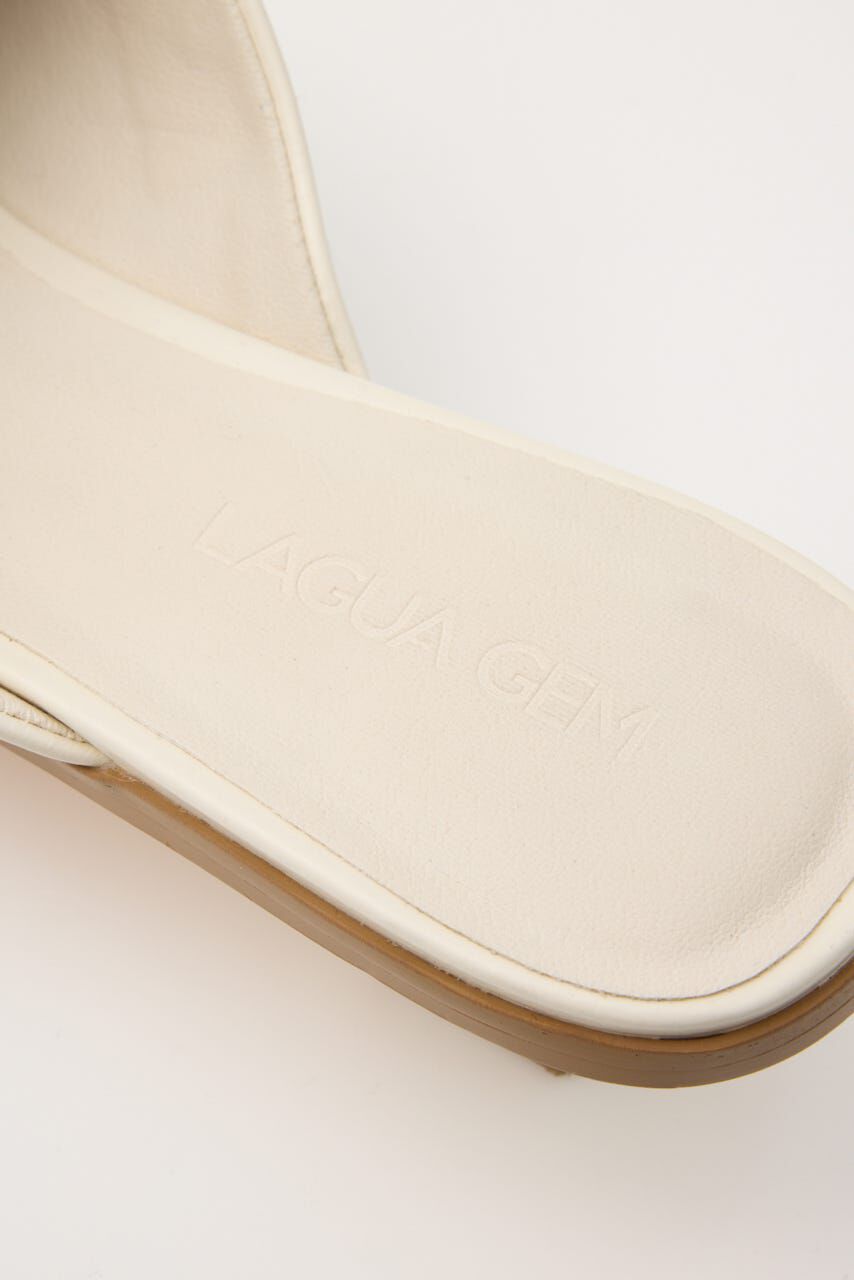 LAGUA GEM「EYELET KITTEN HEEL ミュール」|パンプス|