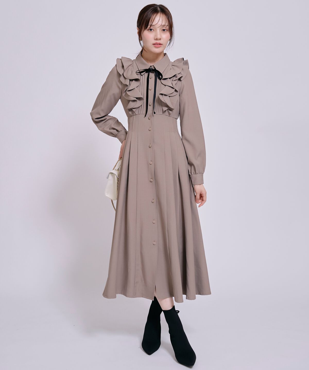 WILLSELECTION「ラッフルフリルボウタイシャツワンピース」|ワンピース|