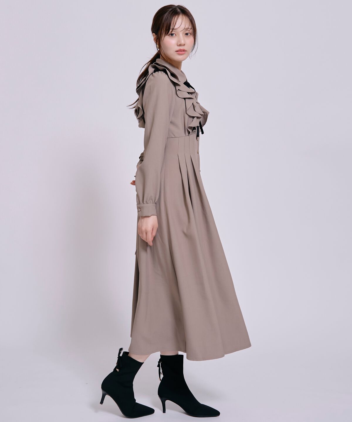 WILLSELECTION「ラッフルフリルボウタイシャツワンピース」|ワンピース|