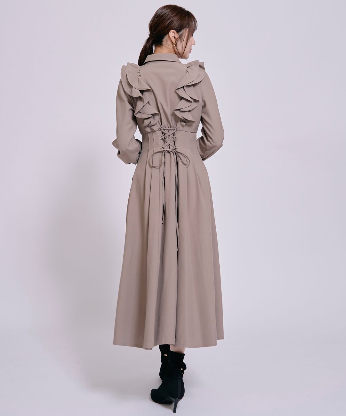 WILLSELECTION「ラッフルフリルボウタイシャツワンピース」|ワンピース|