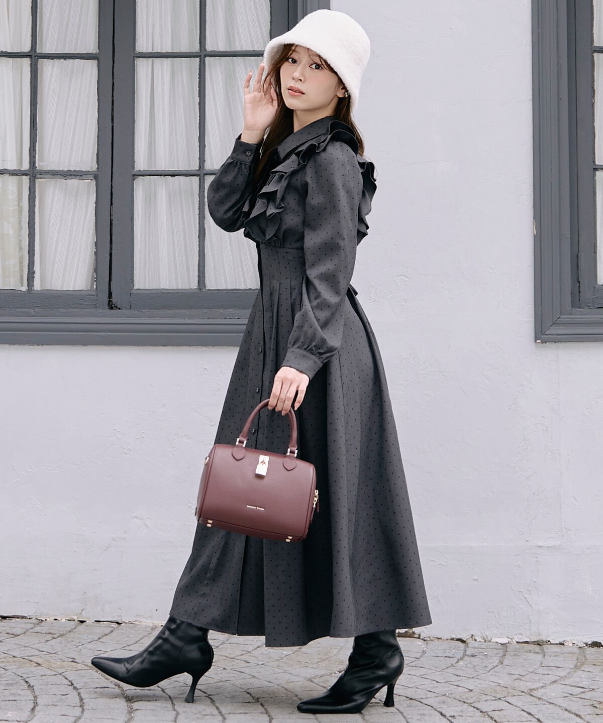 WILLSELECTION「ラッフルフリルボウタイシャツワンピース」|ワンピース|