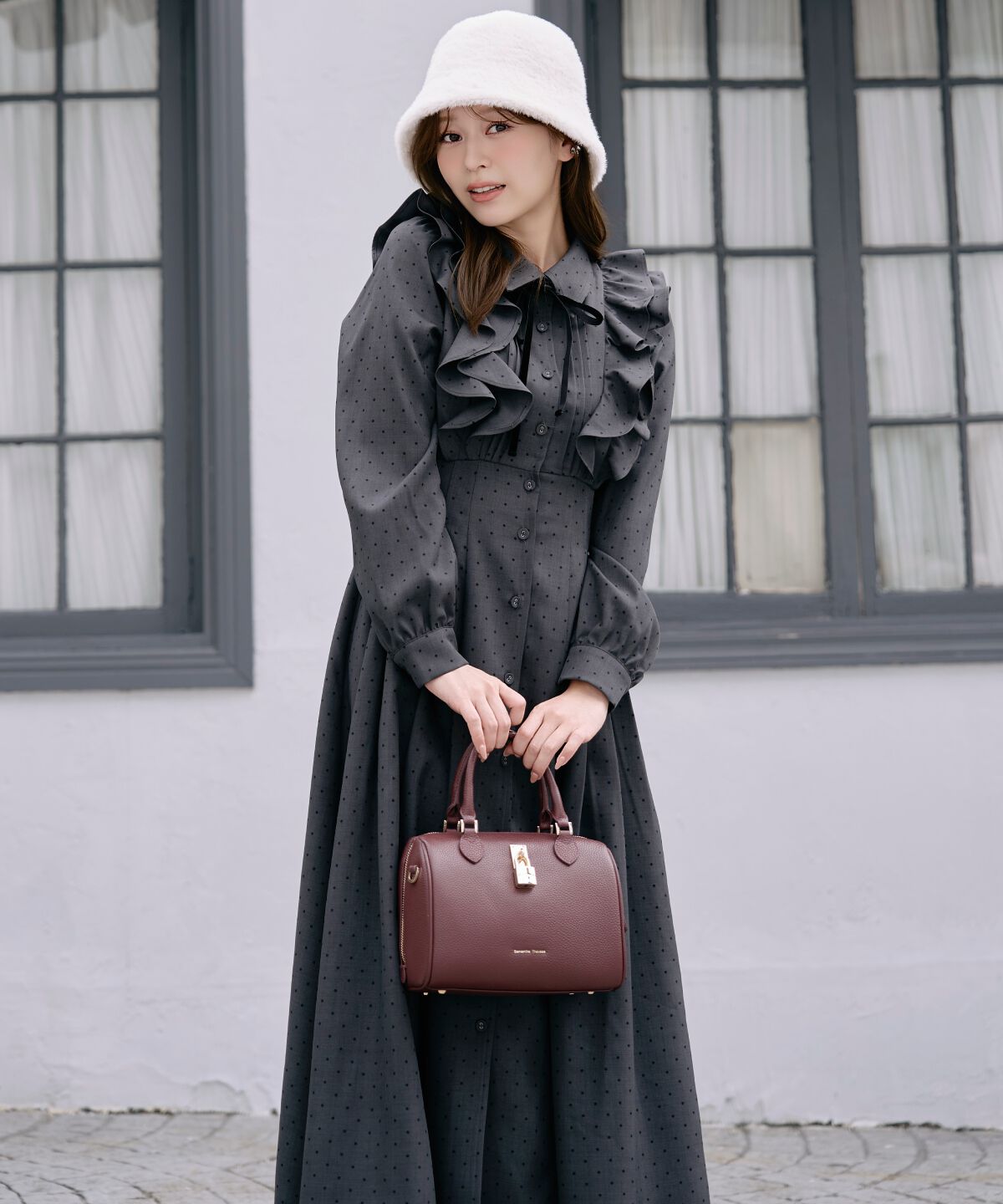 WILLSELECTION「ラッフルフリルボウタイシャツワンピース」|ワンピース|