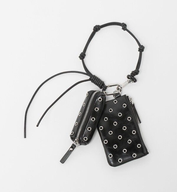 OSOI「＜OSOI＞KNOTTY POUCH KEY RING  キーリング ポーチ」|ポーチ|BLACK