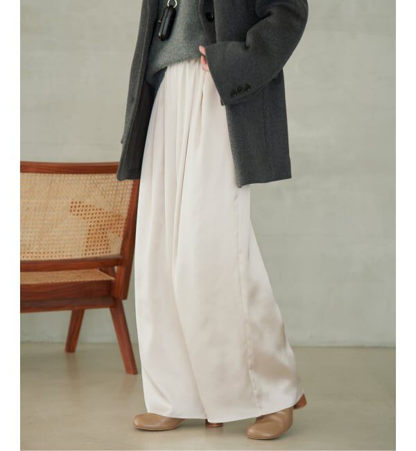 SLOBE IENA「《WEB限定カラーあり》サテンリラックスワイドパンツ」|その他|