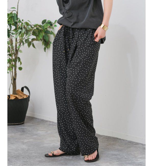 Spick and Span「《WEB限定 / 追加》ドットプリントイージーストレートパンツ」|スラックス|