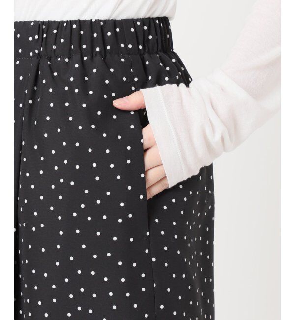 Spick and Span「《WEB限定 / 追加》ドットプリントイージーストレートパンツ」|スラックス|