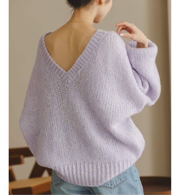 NOBLE「《追加・別注》TRICOTS JEAN MARC/トリコットジーンマルク 2WAYボリュームニット」|ニット・セーター|パープル