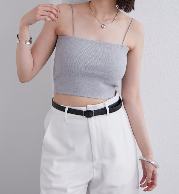  「【万能インナー/嬉しい7色展開】パット付きショートキャミソール2」|キャミソール|