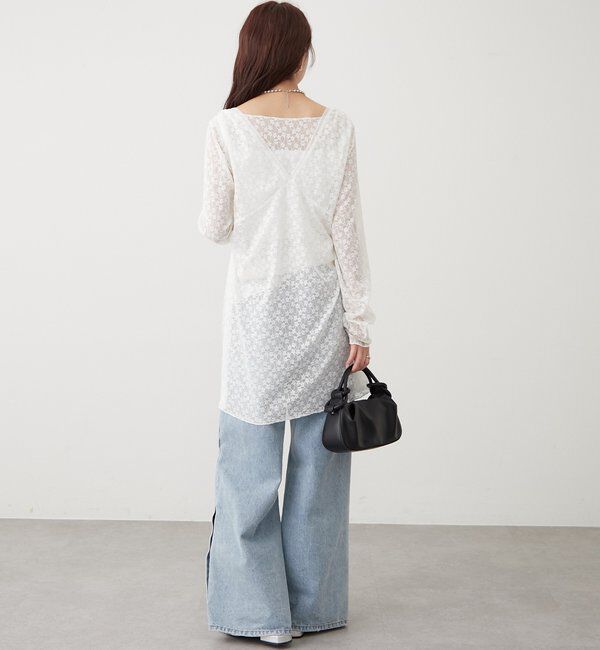  「シャイニーレースタンクワンピ」|Tシャツ・カットソー|