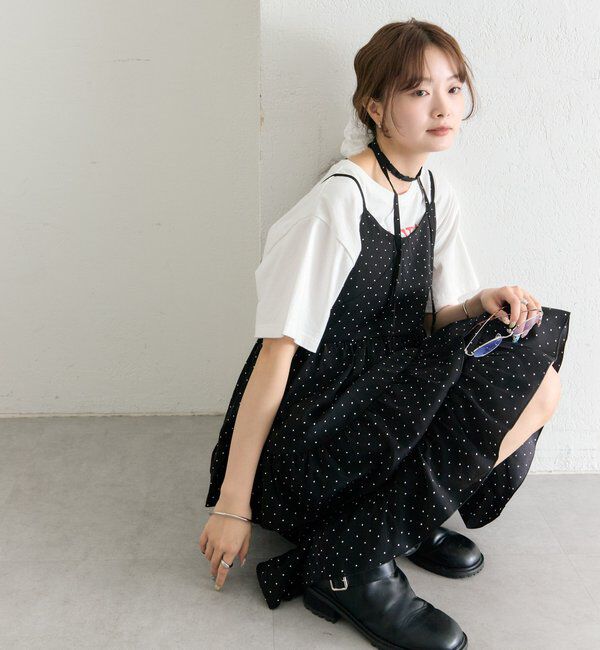  「ドットティアードミニワンピース」|ワンピース|