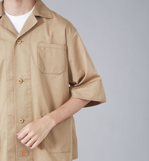 ABAHOUSE「【Dickies / ディッキーズ】別注 オーバーサイズ Wポケット オープンカ」|シャツ・ブラウス|
