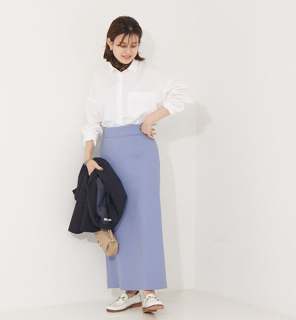 Rouge vif「【XSサイズ展開】【ロングセラー】サスペンダータイトスカート」|スカート|ブルー