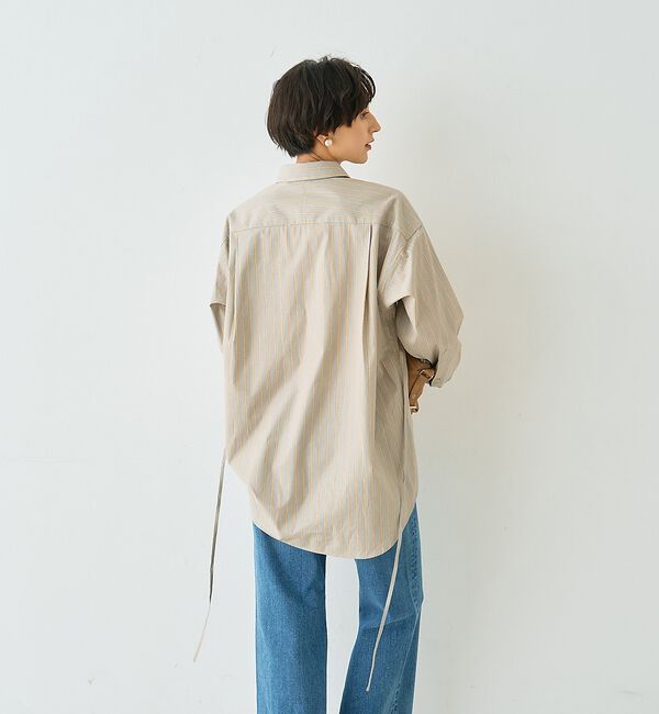 Rouge vif「ストライプメンズライクコットンシャツ」|シャツ・ブラウス|