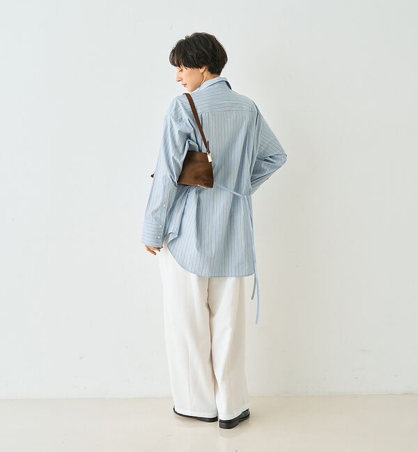 Rouge vif「ストライプメンズライクコットンシャツ」|シャツ・ブラウス|