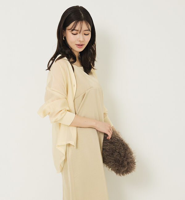 abahouse mavie「シアーシャツカーディガン」|カーディガン|