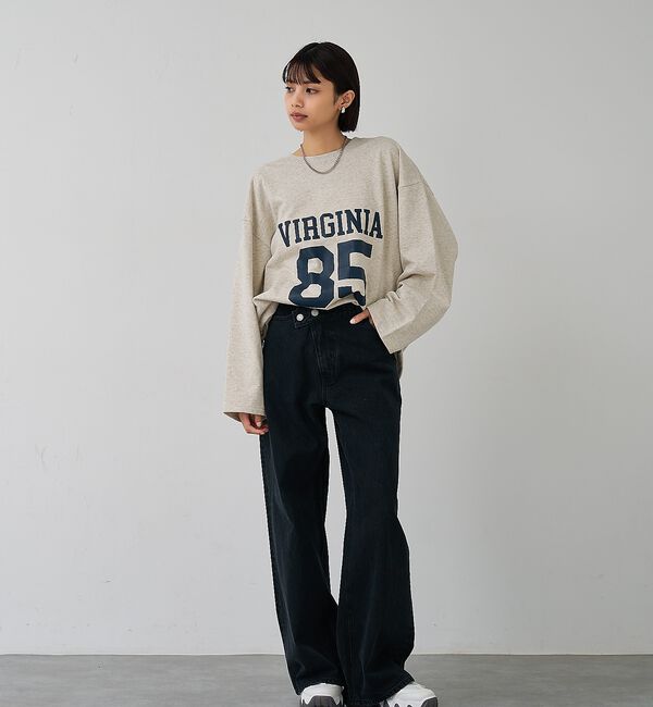 abahouse mavie「裏毛ドロストロゴプルオーバー」|スウェット・ジャージ|