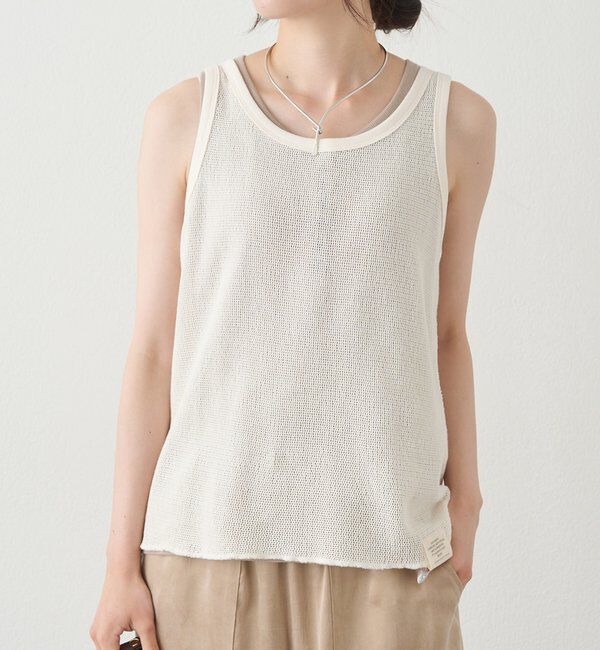  「コットンメッシュタンクトップ」|タンクトップ|