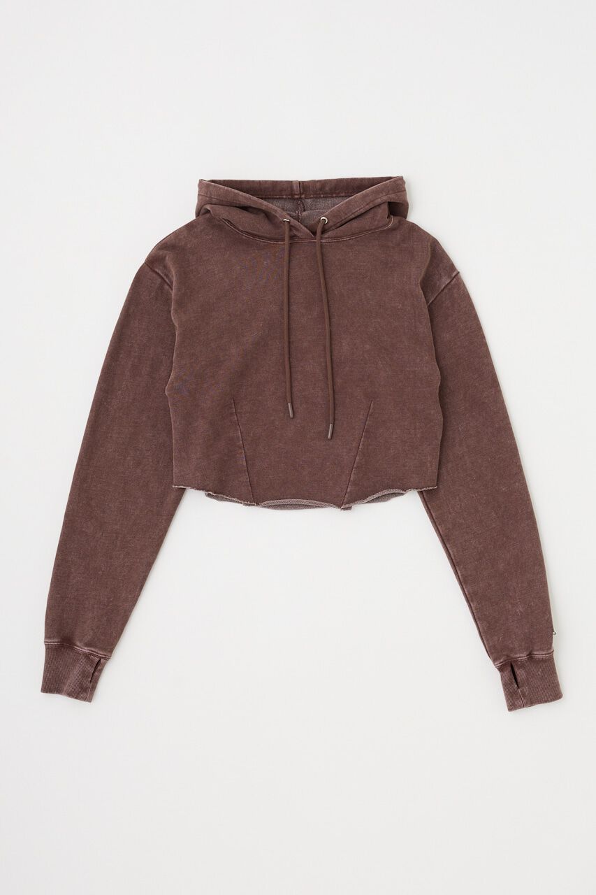 MOUSSY「GARMENT DYE CUT OFF フーディ」|パーカー|