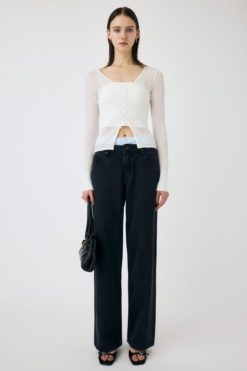 MOUSSY「BOXER LAYERED STRAIGHT デニム」|デニム|
