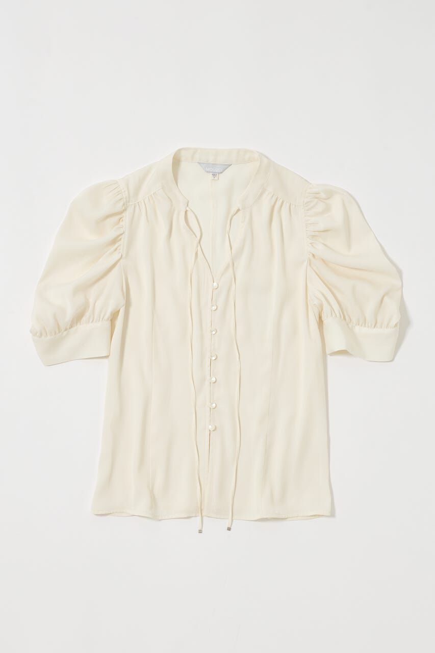 MOUSSY「GATHERED SHOULDER ハーフスリーブブラウス」|シャツ・ブラウス|