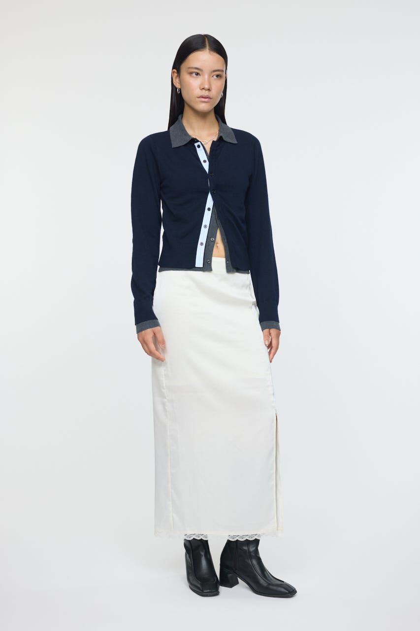 MOUSSY「DOUBLE LAYERED ニットシャツ」|シャツ・ブラウス|