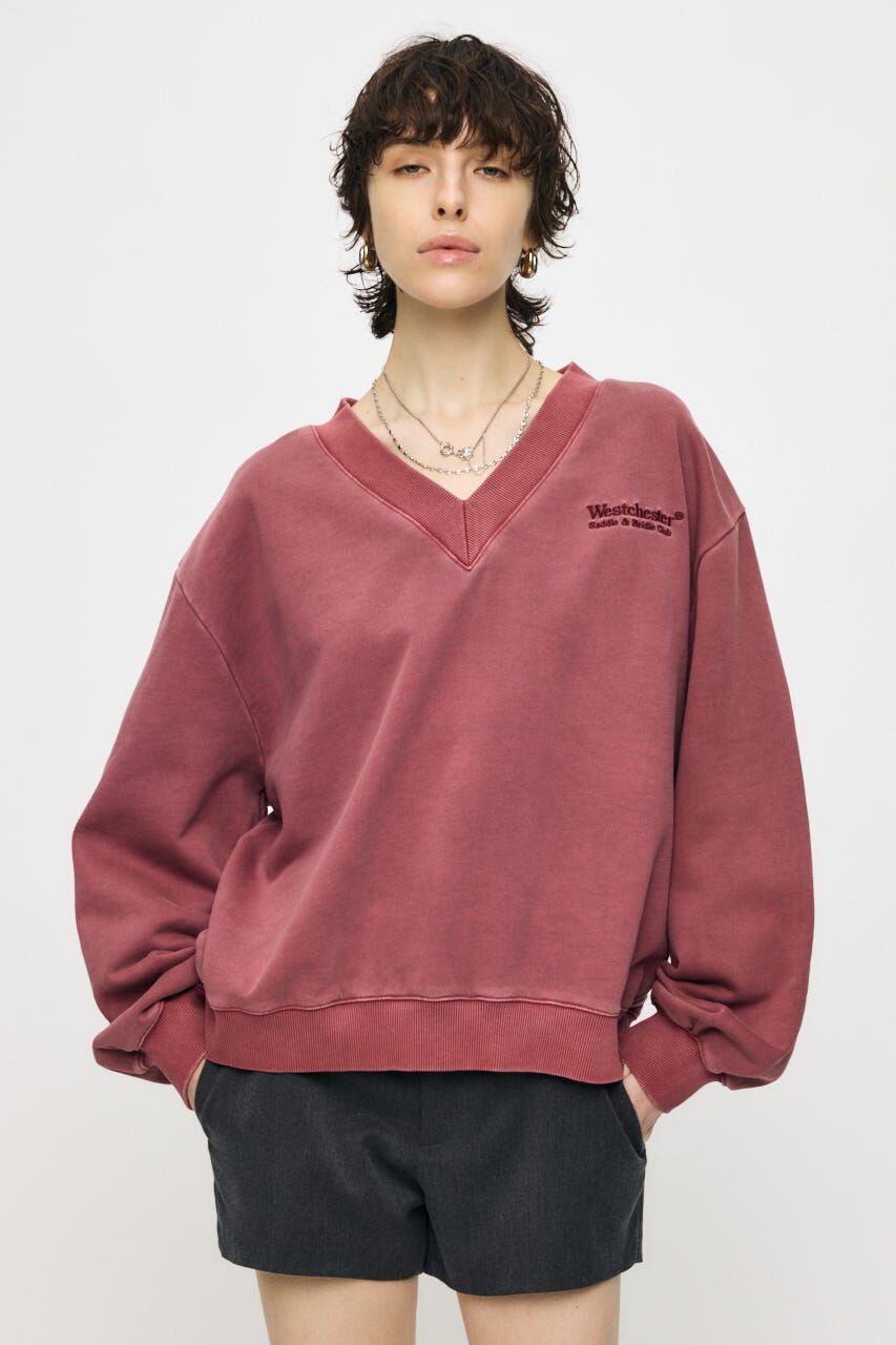 MOUSSY「FADED V NECK SWEAT シャツ」|パーカー|BRD