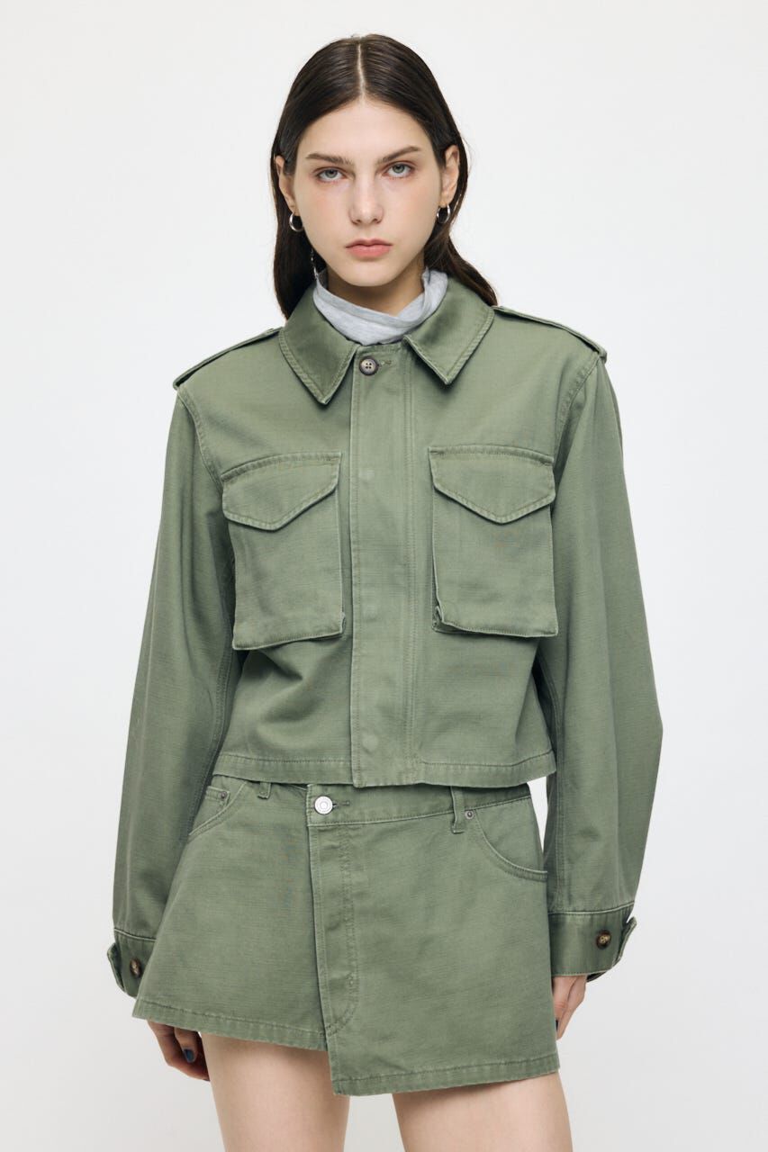 MOUSSY「BACKSATIN BDU SHORTジャケット」|ブルゾン・スタジャン|