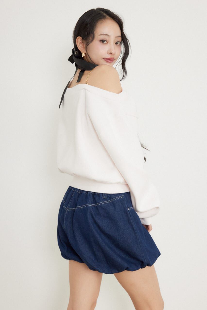rienda「ワンショルダーボリュームスウェットトップス」|Tシャツ・カットソー|