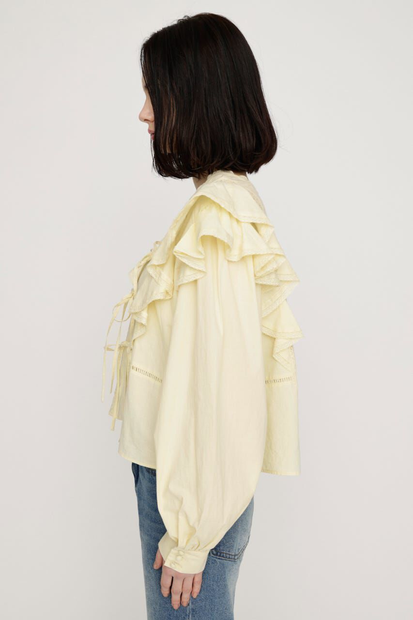 SLY「2WAY RIBBON FRILL LACE トップス」|シャツ・ブラウス|