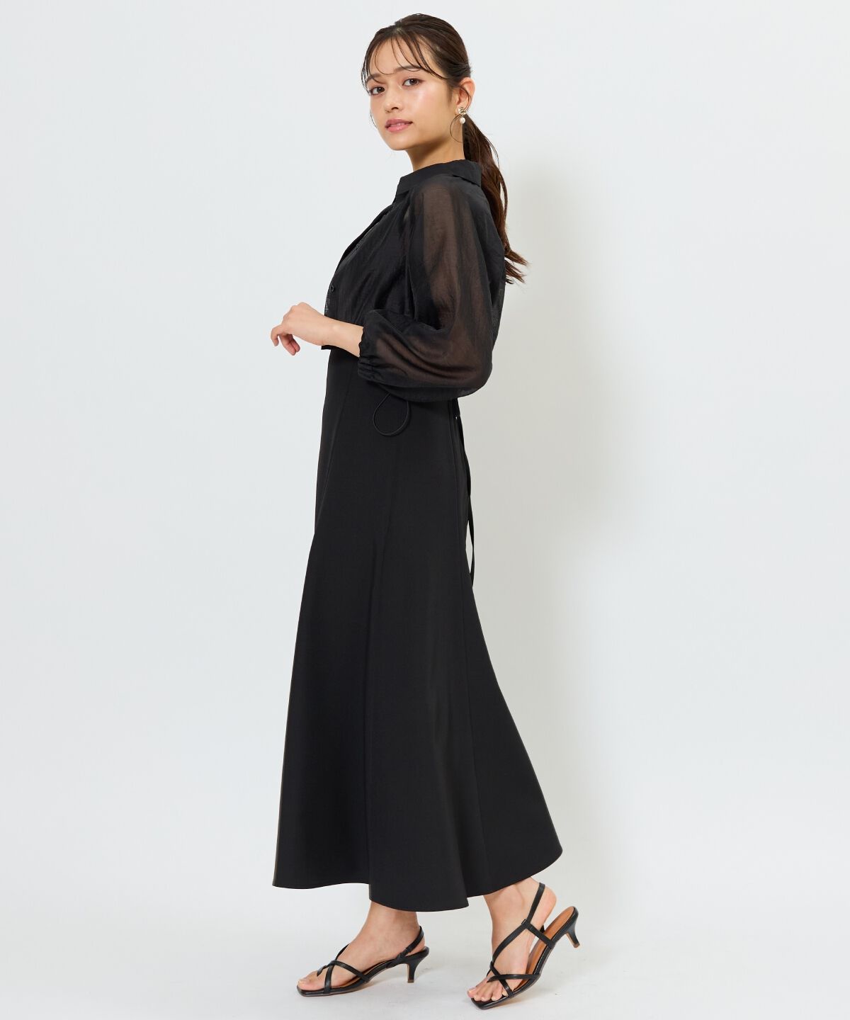 アンドクチュール「シアーシャツ＆ワンピースSET」|ワンピース|