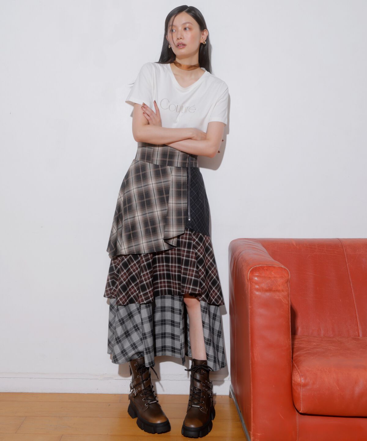 アンドクチュール「COUTURE 刺繍Tシャツ」|Tシャツ・カットソー|