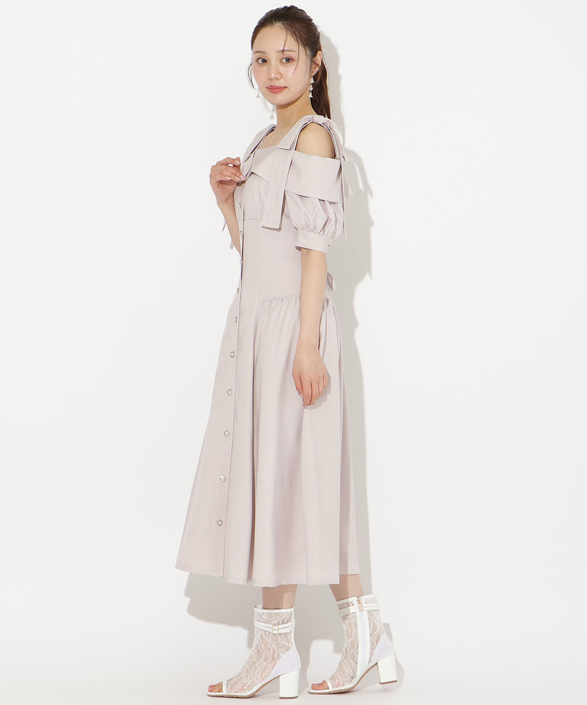 WILLSELECTION「リボンオフショルワンピース」|ワンピース|