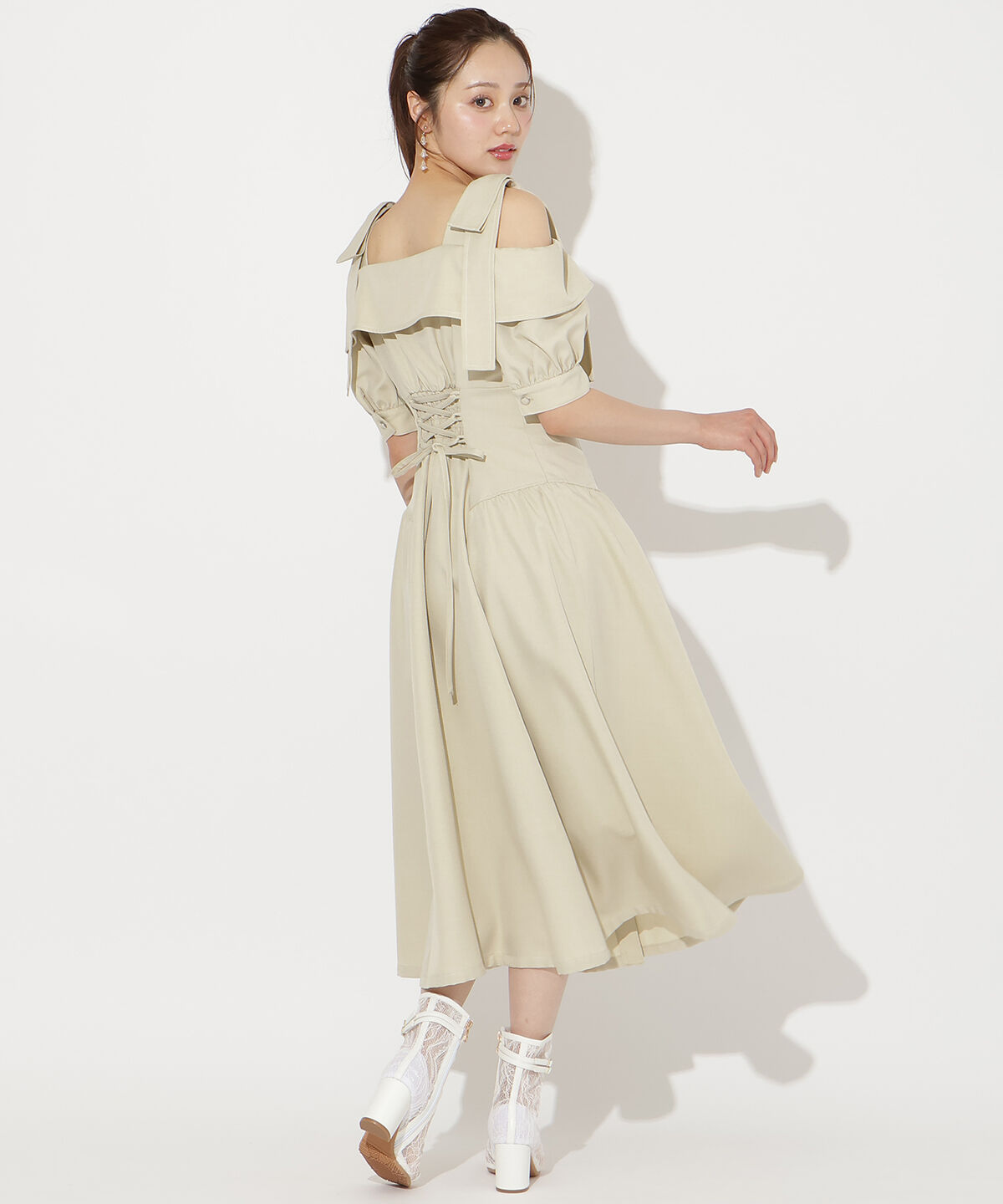 WILLSELECTION「リボンオフショルワンピース」|ワンピース|