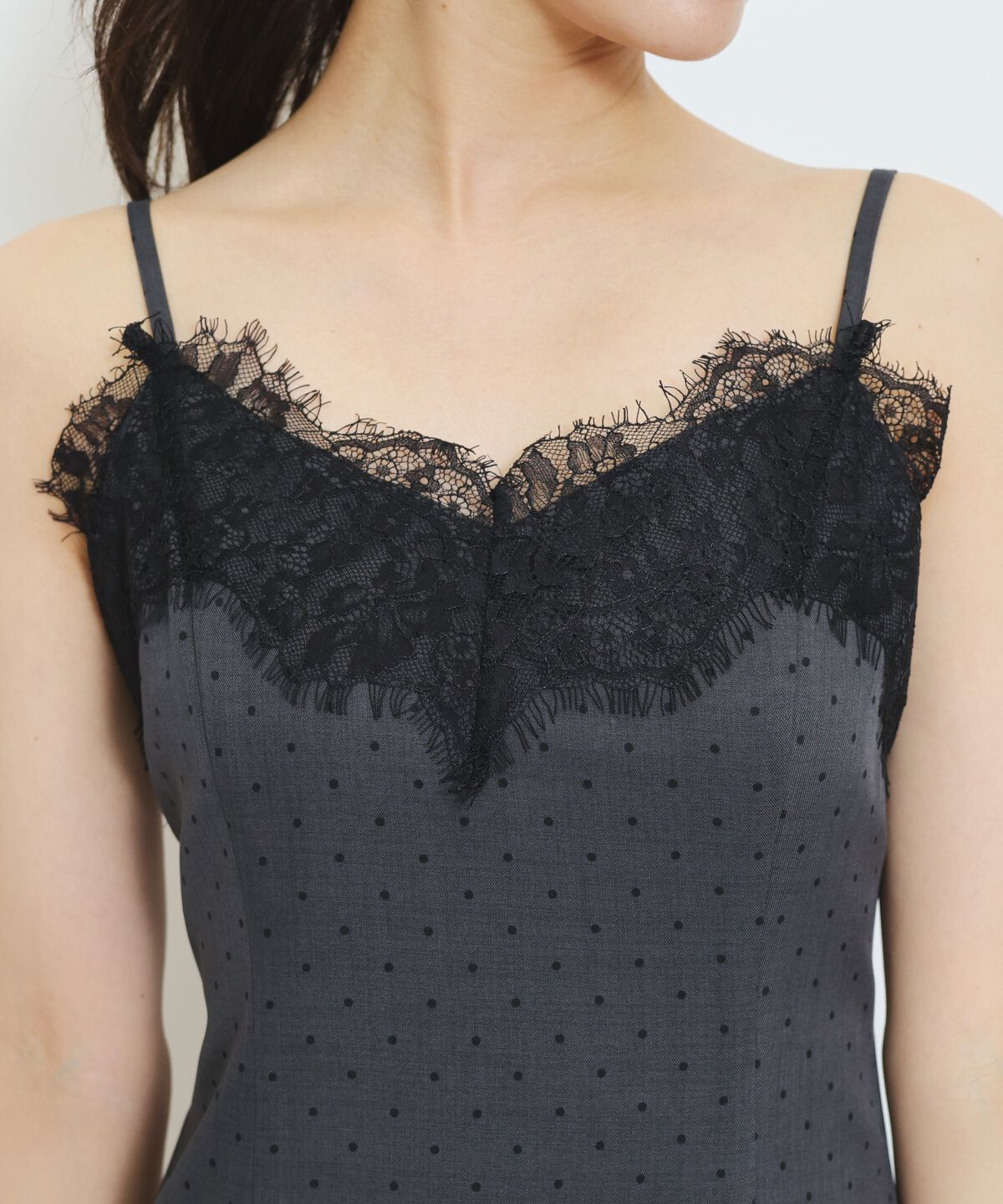 WILLSELECTION「レーストリムラッフルキャミワンピース」|ワンピース|
